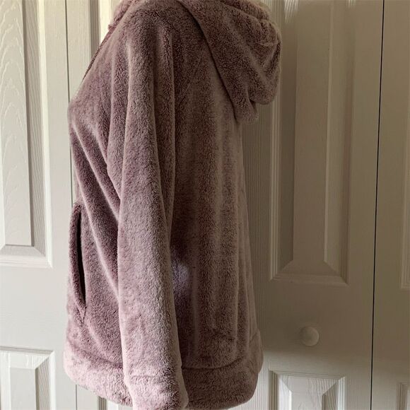 Member's‎ Mark Women's Cozy Plush Pullover Hoodie Wine/Cream Size S - Picture 2 of 13